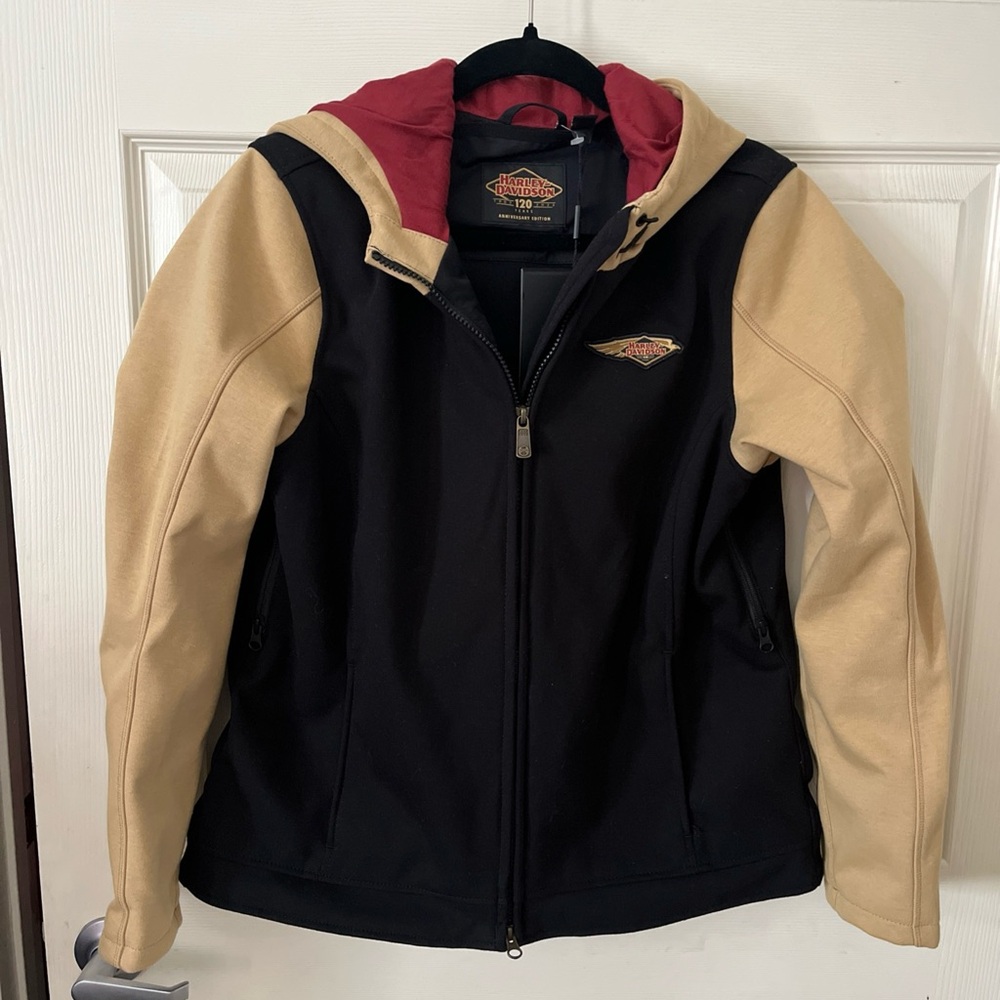 Harley-Davidson Black and Tan 120th Anniversary Jacket Women’s L NWT